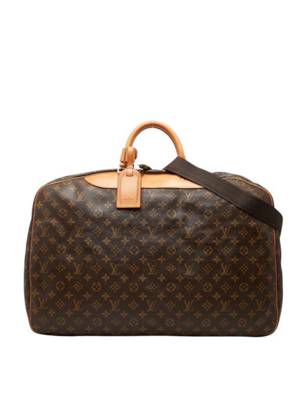 Louis Vuitton Monogram Alize Anne Poche Boston Bag 2-Way Brown Leather